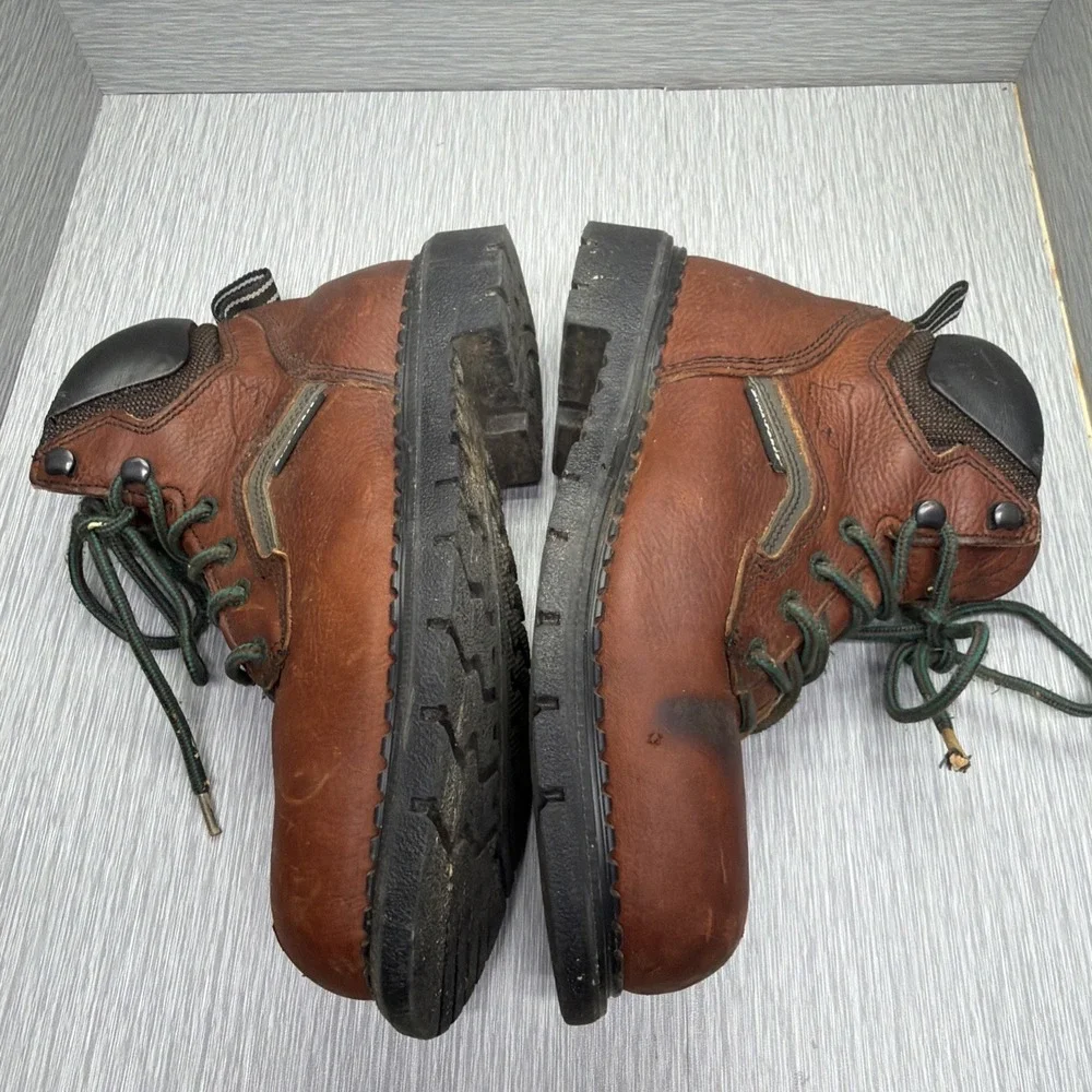 Red Wing Dynaforce Safety Toe Work‎ Boots Brown Leather Men's 7 E2 USA
